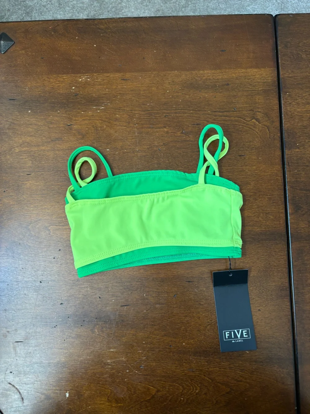 Five the label Kids Neon Green sports bra Top - Lime
